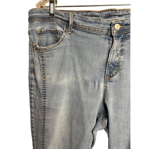 Gloria Vanderbilt capris 16 stretch blue denim comfortable summer flaw - Picture 2 of 15